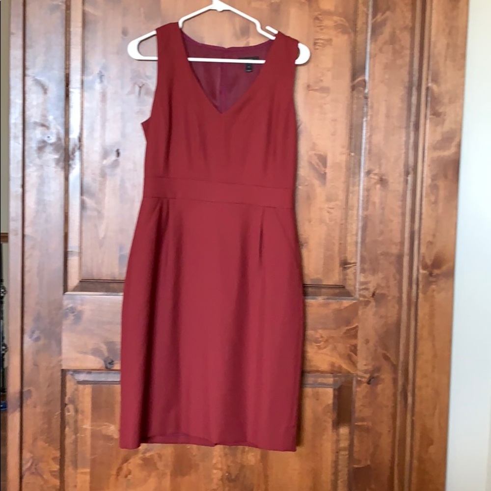 Jcrew maroon sheath dress